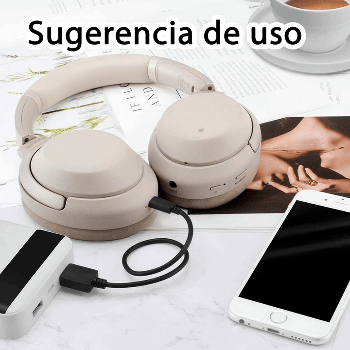 Cable USB tipo C 30cm Para Carga Rápida Audífonos Reloj Accesorios - Tecneu