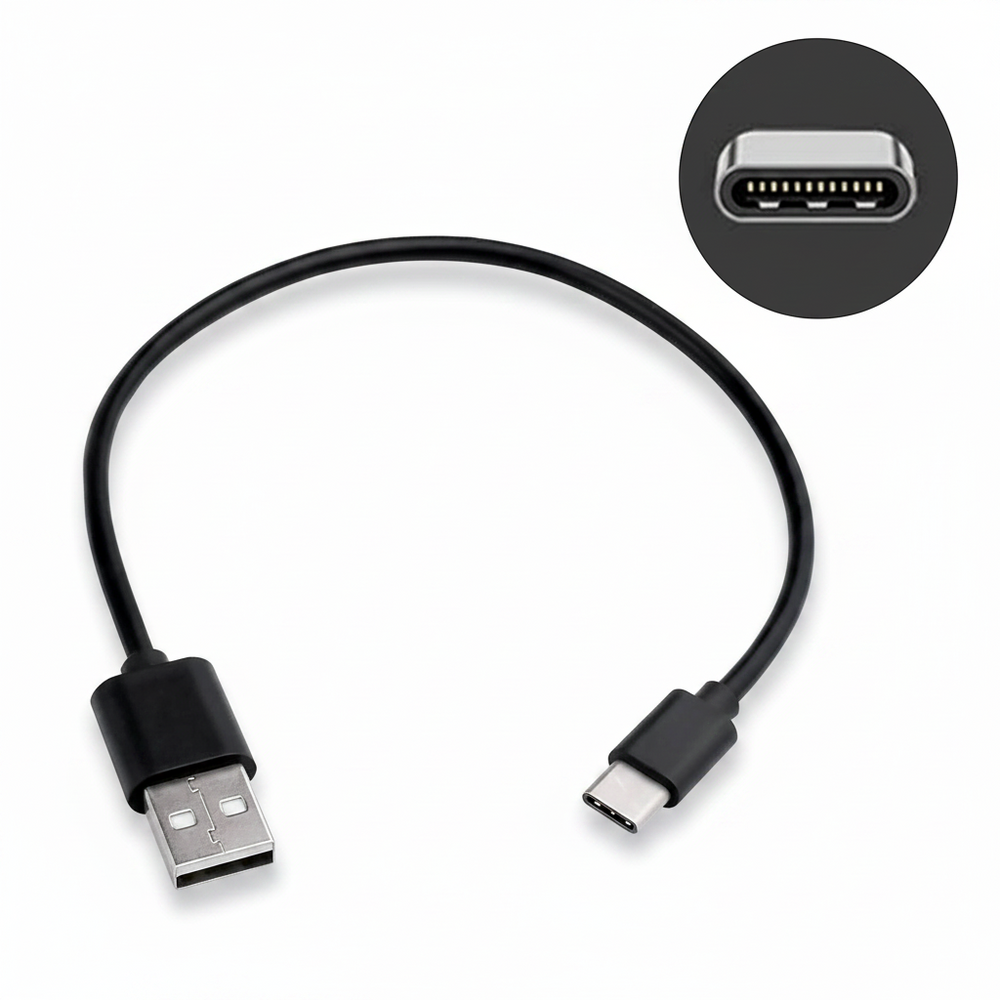 Cable USB tipo C 30cm Para Carga Rápida Audífonos Reloj Accesorios