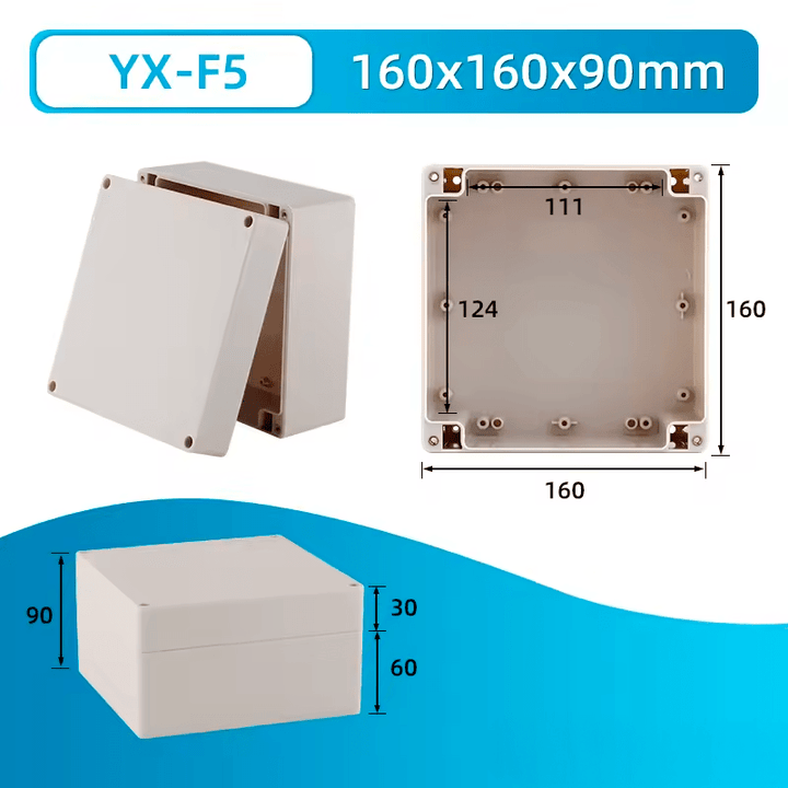 Caja de Conexiones Plástico ABS Impermeable IP66 160x160x90mm - Tecneu