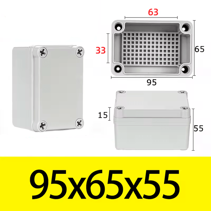 Caja de Conexiones Plástico ABS Impermeable IP66 65x95x55mm - Tecneu