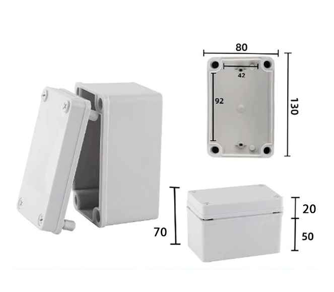 Caja de Conexiones Plástico ABS Impermeable IP66 80x130x70mm - Tecneu