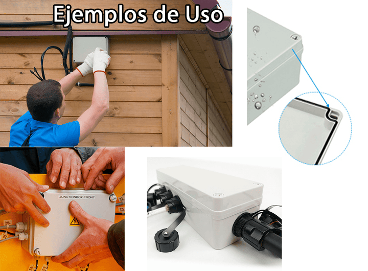 Caja de Conexiones Plástico ABS Impermeable IP67 200x150x75mm - Tecneu