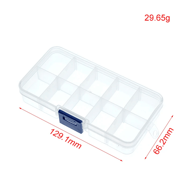 Caja Organizadora 10 Divisiones Modificables Transparente - Tecneu