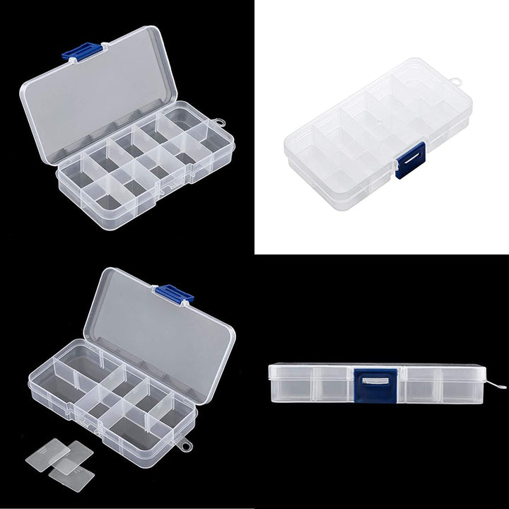 Caja Organizadora 10 Divisiones Modificables Transparente - Tecneu