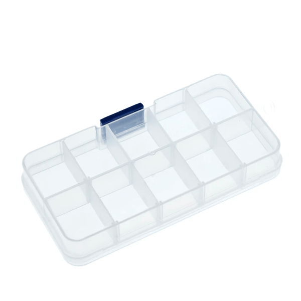 Caja Organizadora 10 Divisiones Modificables Transparente - Tecneu