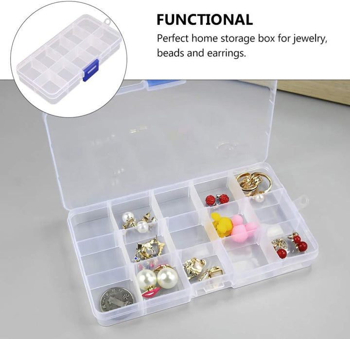 Caja Organizadora 10 Divisiones Modificables Transparente - Tecneu