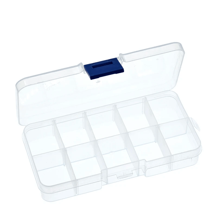 Caja Organizadora 10 Divisiones Modificables Transparente - Tecneu