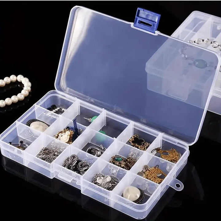 Caja Organizadora 10 Divisiones Modificables Transparente - Tecneu