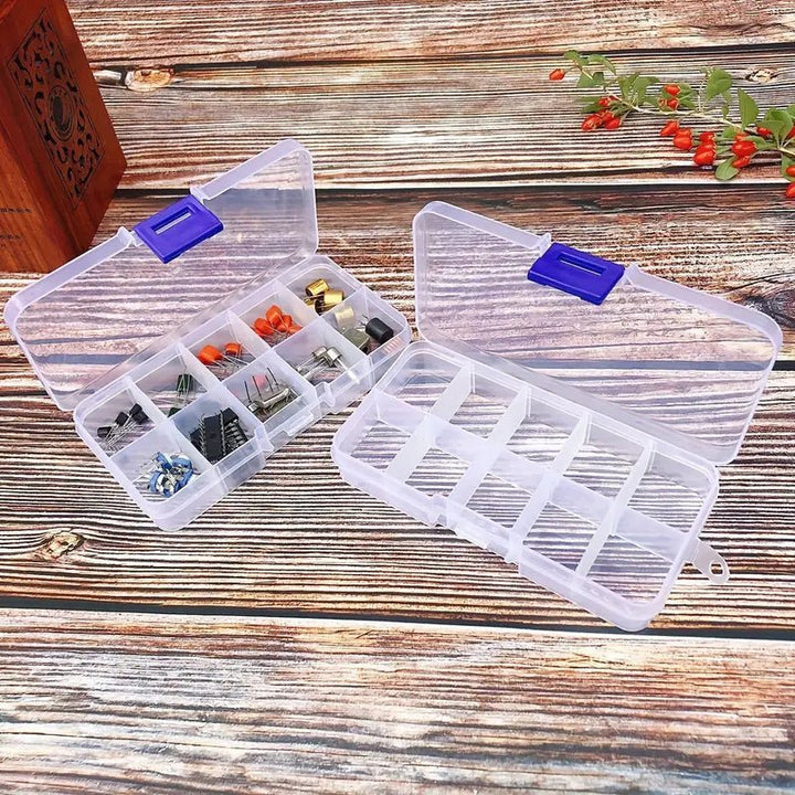 Caja Organizadora 10 Divisiones Modificables Transparente - Tecneu