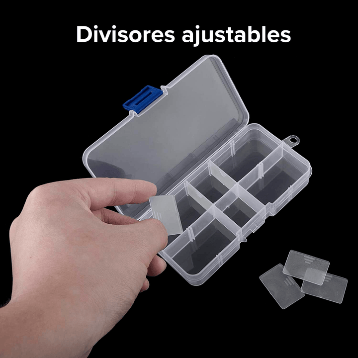 Caja Organizadora 10 Divisiones Modificables Transparente - Tecneu