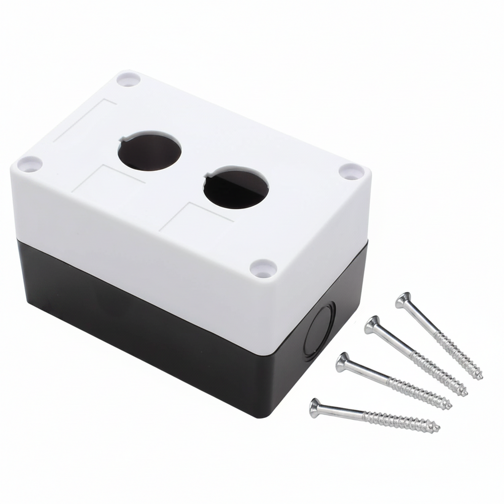 Caja para botón Industrial de 22mm 2 orificios