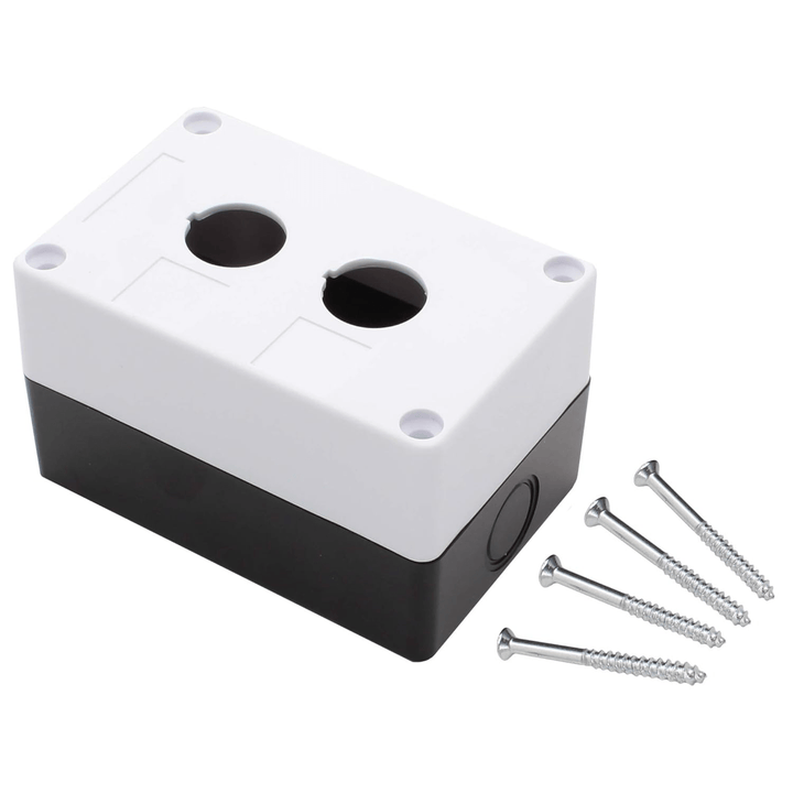 Caja para botón Industrial de 22mm 2 orificios - Tecneu