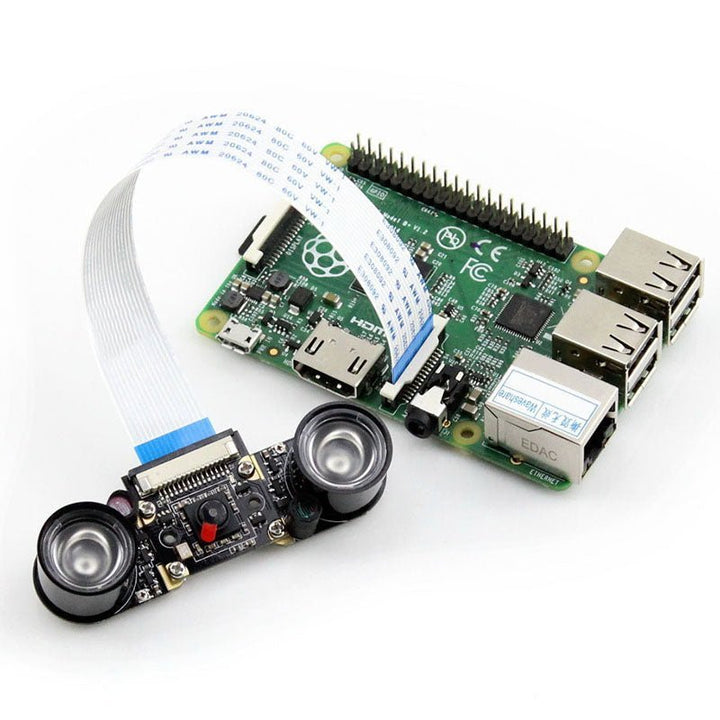 Cámara Raspberry Pi Ov5647 5mp 1080p Leds Ir Visión Nocturna - Tecneu