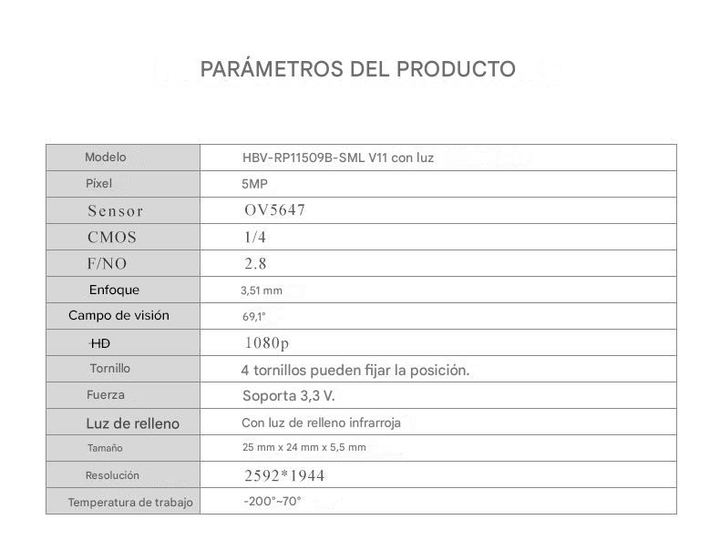 Cámara Raspberry Pi Ov5647 5mp 1080p Leds Ir Visión Nocturna - Tecneu