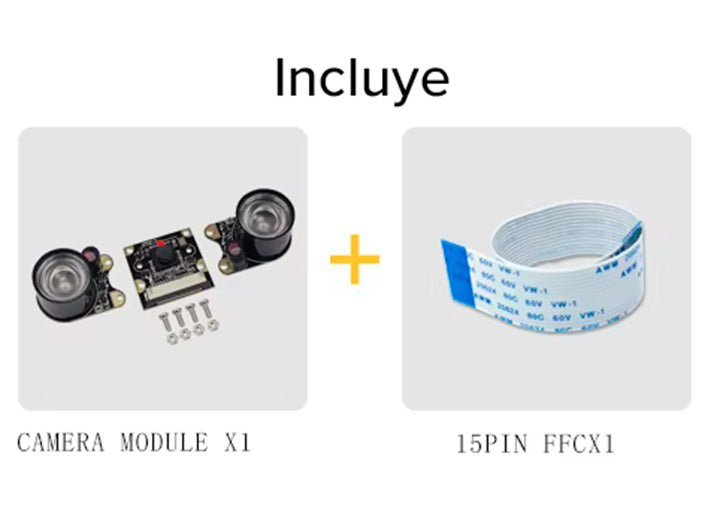 Cámara Raspberry Pi Ov5647 5mp 1080p Leds Ir Visión Nocturna - Tecneu
