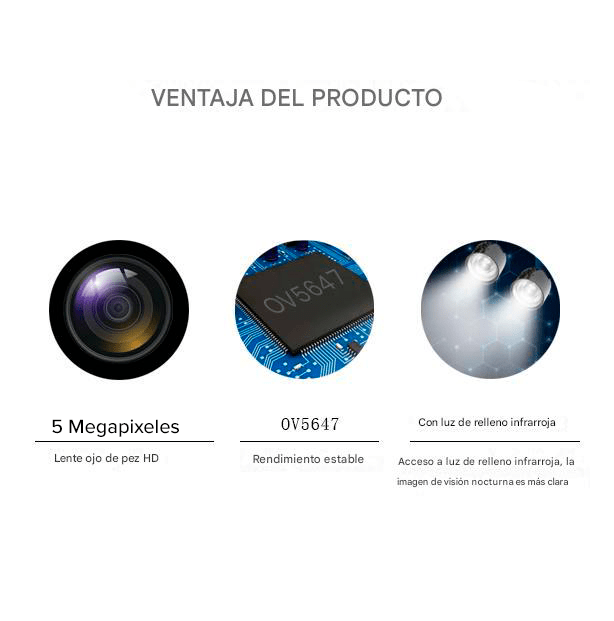 Cámara Raspberry Pi Ov5647 5mp 1080p Leds Ir Visión Nocturna - Tecneu