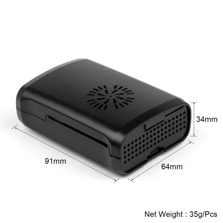 Carcasa Case Ventilador Raspberry Pi 2 3 3b Negro - Tecneu