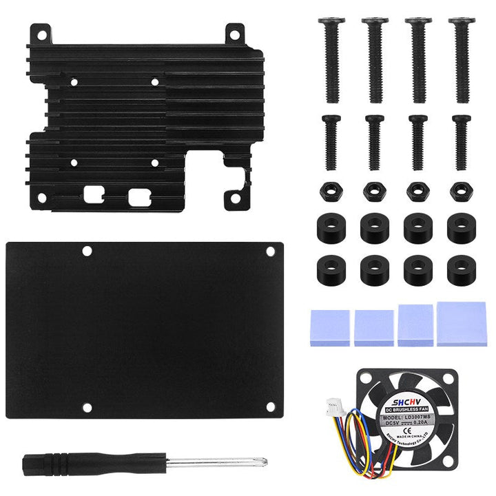 Carcasa Disipador de Aluminio con Ventilador Raspberry Pi 5 - Tecneu