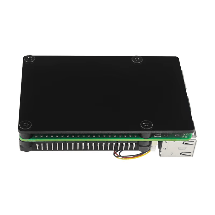 Carcasa Disipador de Aluminio con Ventilador Raspberry Pi 5 - Tecneu