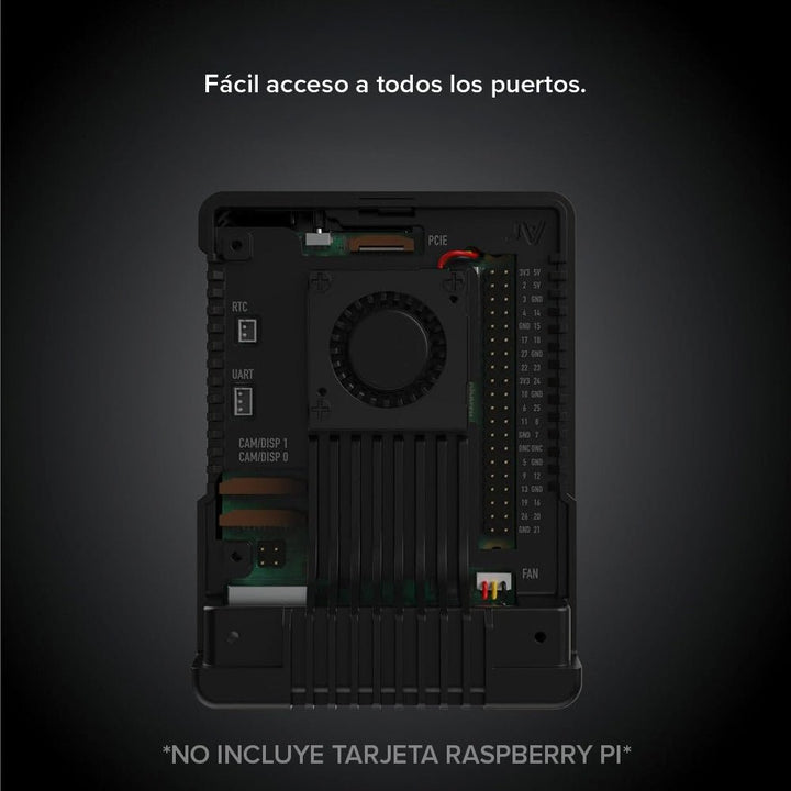 Carcasa Metálica Argon Neo 5 Raspberry Pi 5 Con Ventilación + Disipadores De Calor - Tecneu