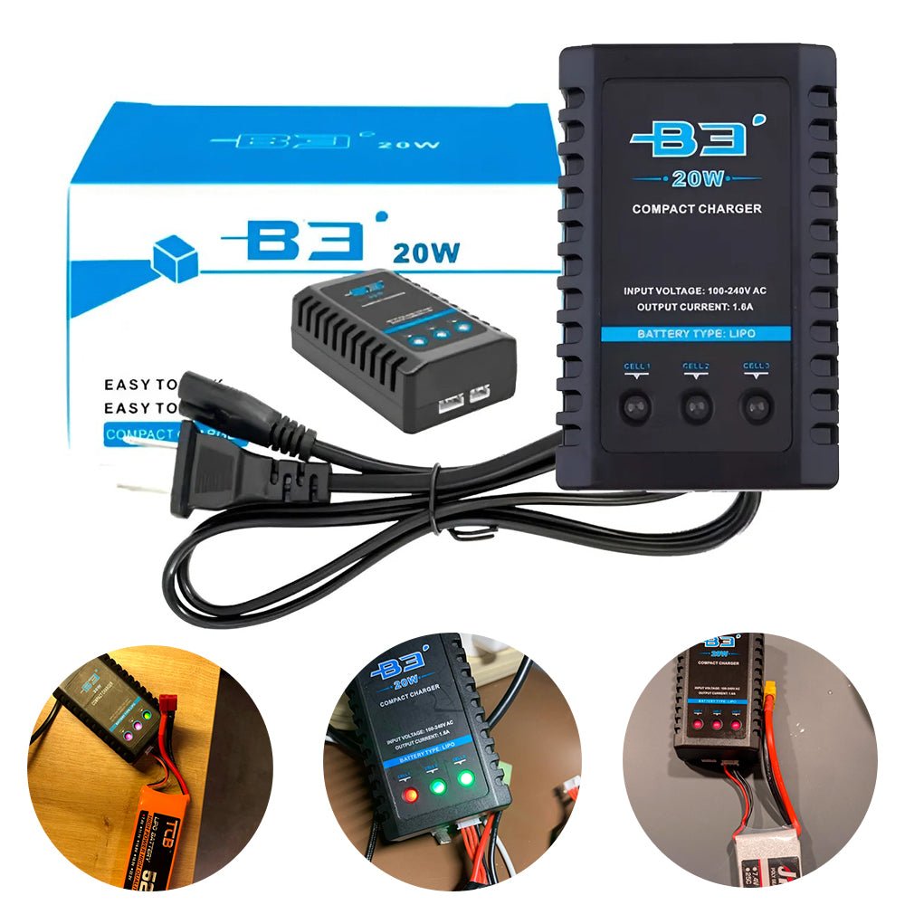 Cargador Balanceador Batería Lipo B3 20w 2s 3s 7.4v 11.1v
