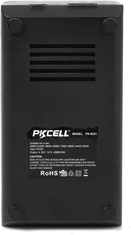 Cargador de batería 8221 para baterías de iones de litio 18650 - Tecneu