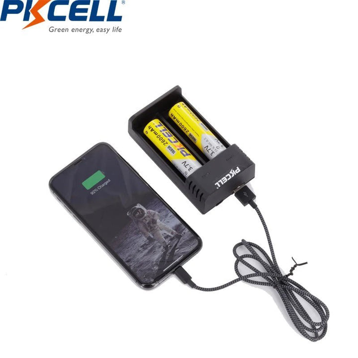 Cargador de batería 8221 para baterías de iones de litio 18650 - Tecneu