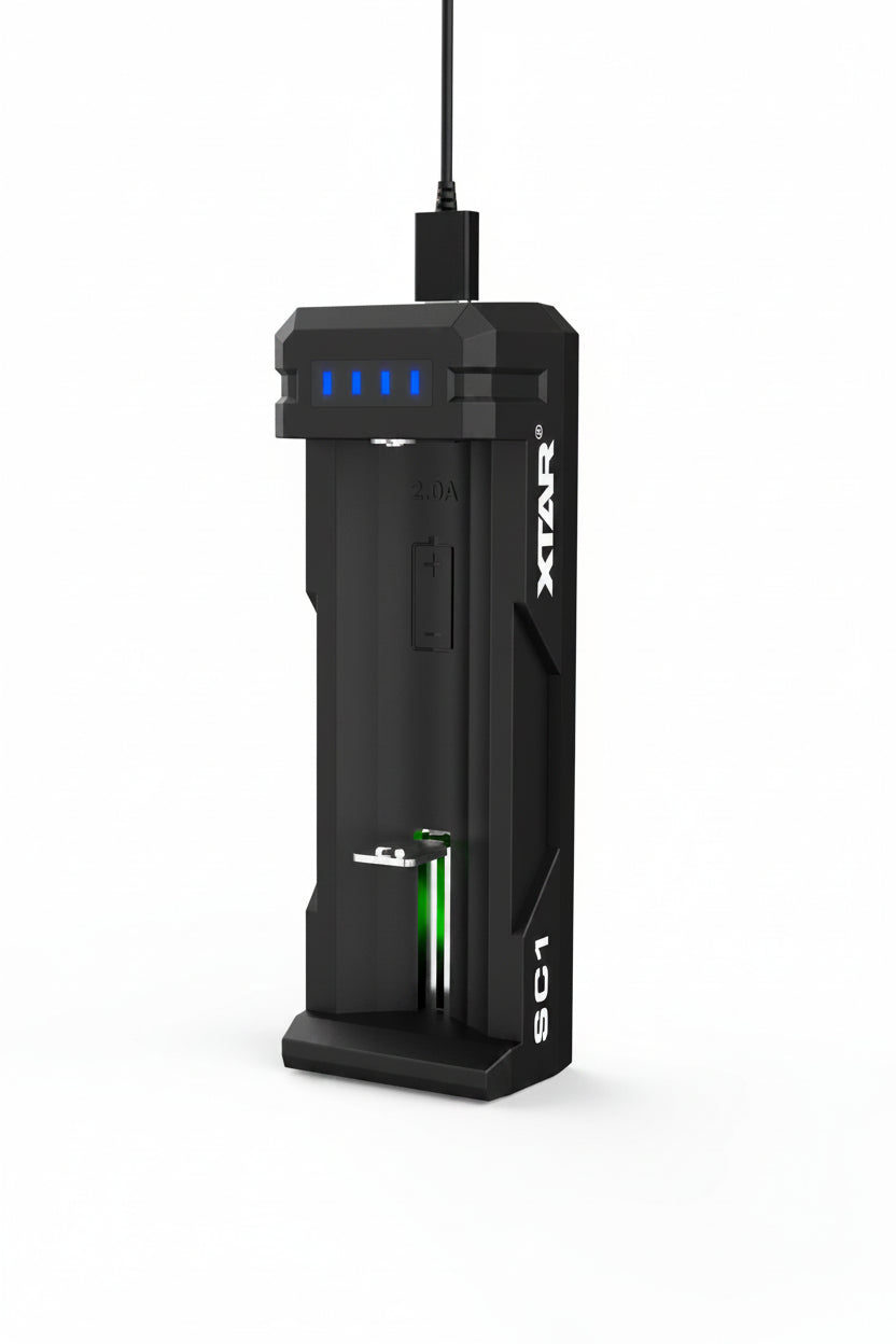 Cargador de Baterías 18650 XTAR SC1 Tipo C 2A