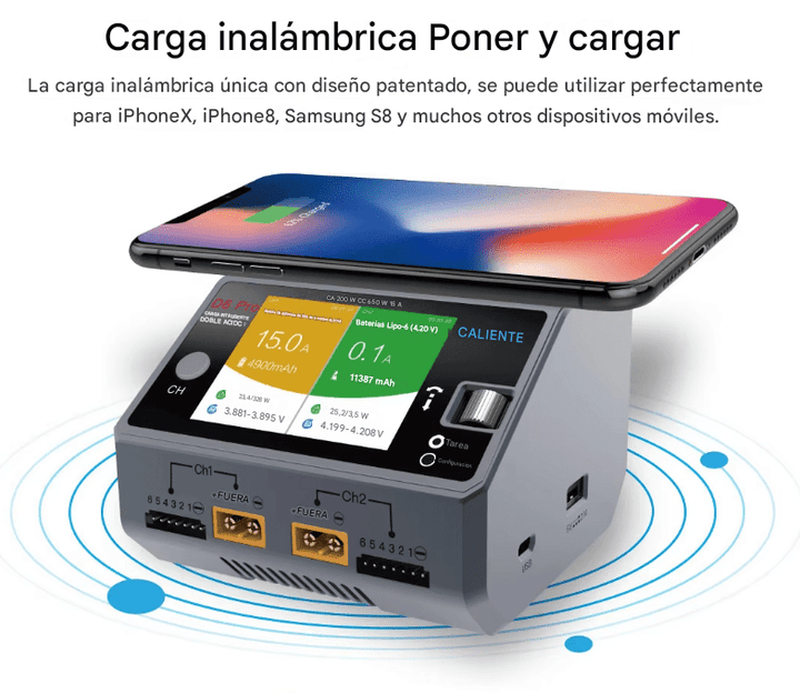 Cargador de Baterías inteligente HOTA D6 Pro 650W AC/DC - Tecneu