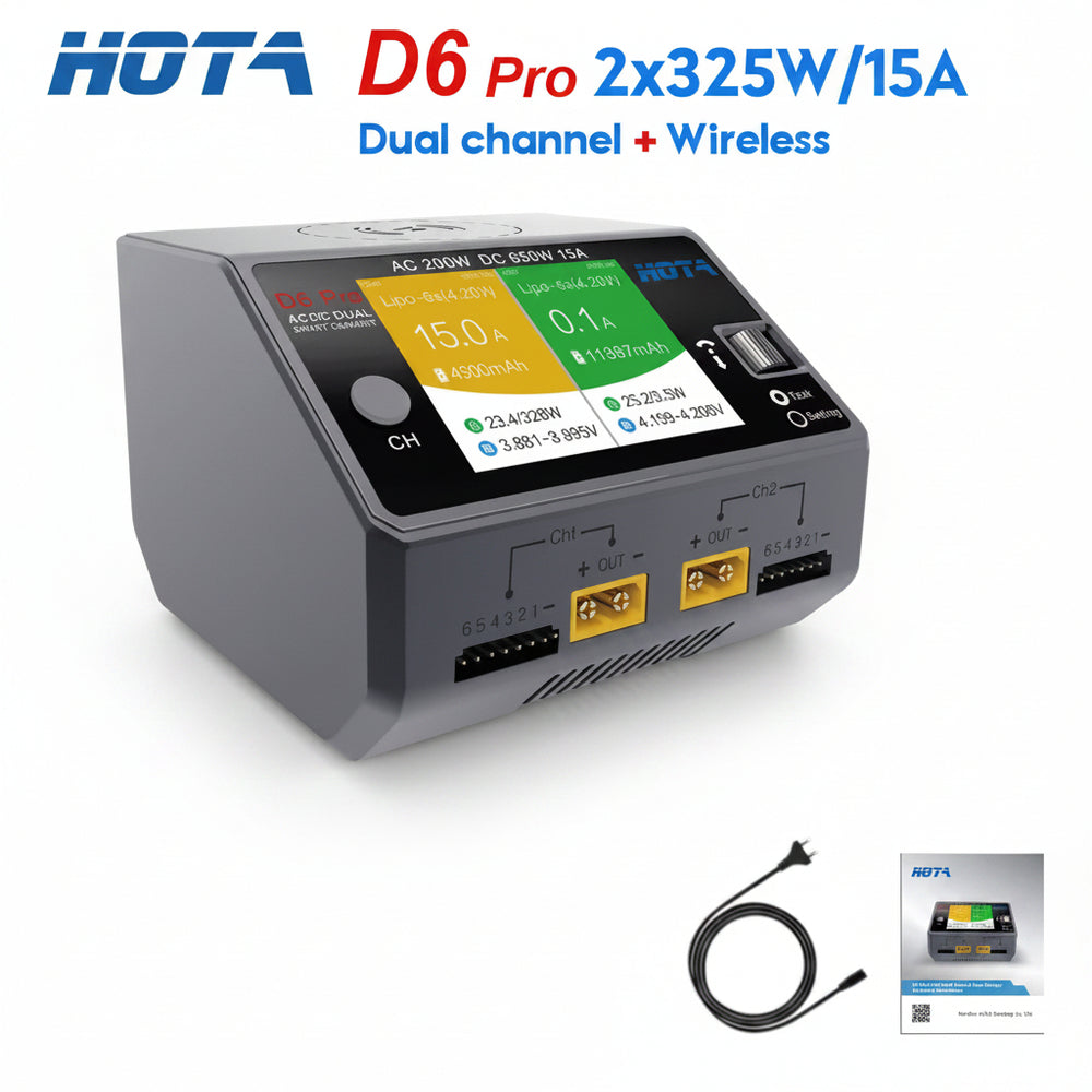 Cargador de Baterías inteligente HOTA D6 Pro 650W AC/DC