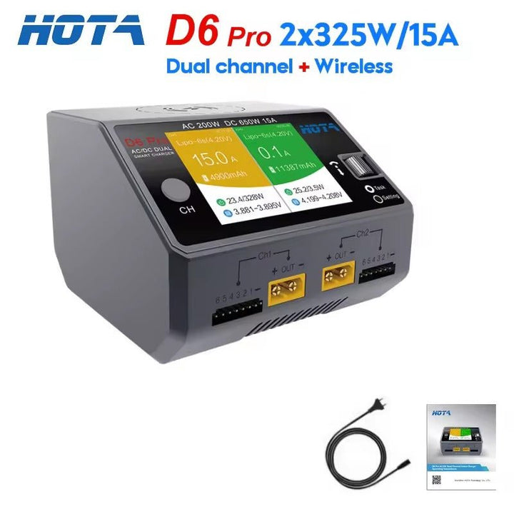 Cargador de Baterías inteligente HOTA D6 Pro 650W AC/DC - Tecneu