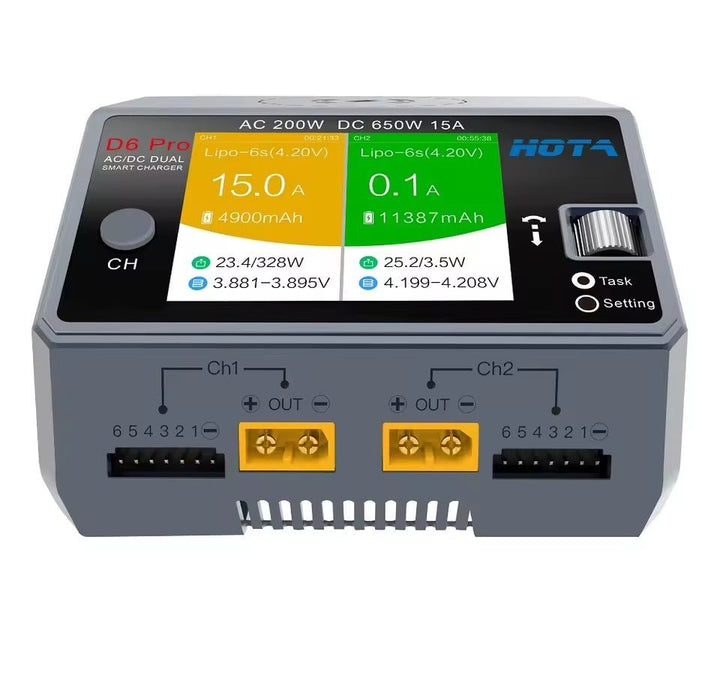 Cargador de Baterías inteligente HOTA D6 Pro 650W AC/DC - Tecneu