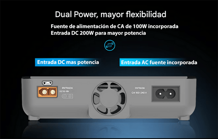 Cargador de Baterías Inteligente ToolkitRC Q4AC 4x50W 4 puertos 1 - 4S AC/DC - Tecneu