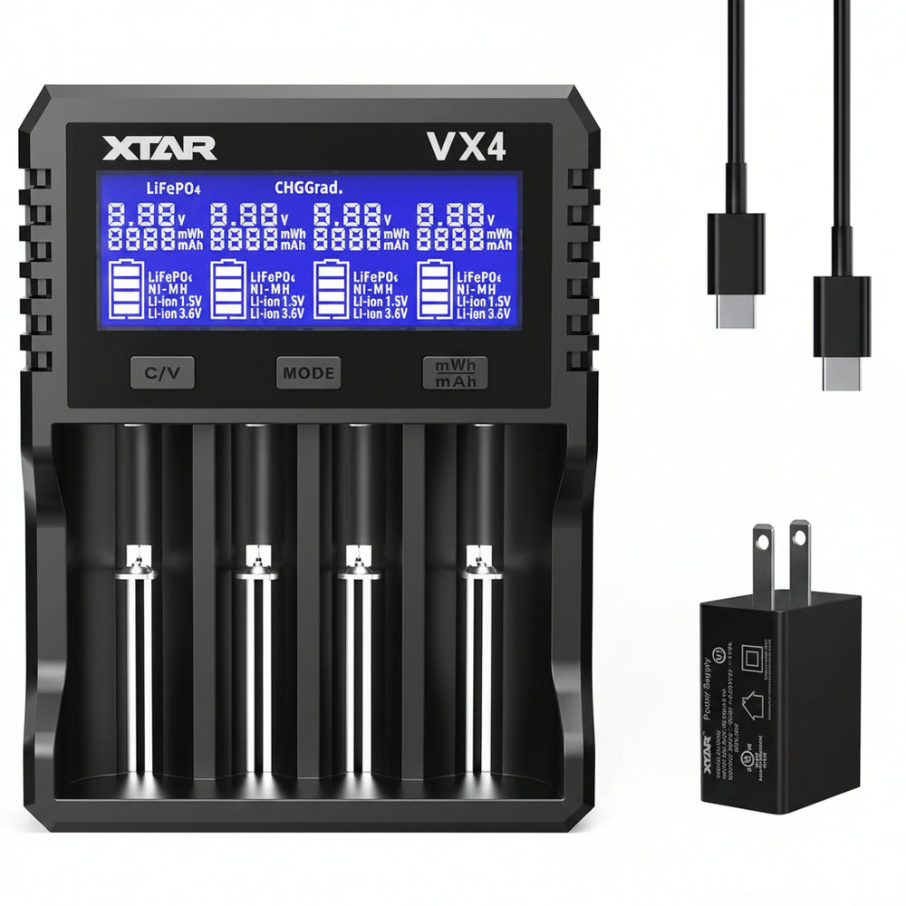 Cargador de Baterías Universal XTAR VX4 Li-ion Ni-MH LiFePO4