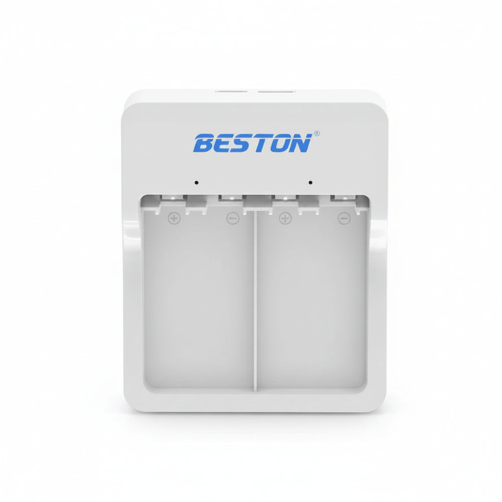 Cargador De Pilas 9v Li-ion/nimh Para 2 Baterías Recargables Con Luz Indicadora