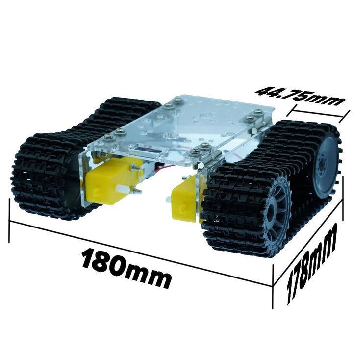 Carro Robot Chasis De Tanque Llantas Oruga Piso Doble - Tecneu