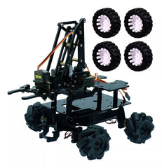 Carro Robot Omnidireccional Con Brazo y Llantas De Repuesto N20