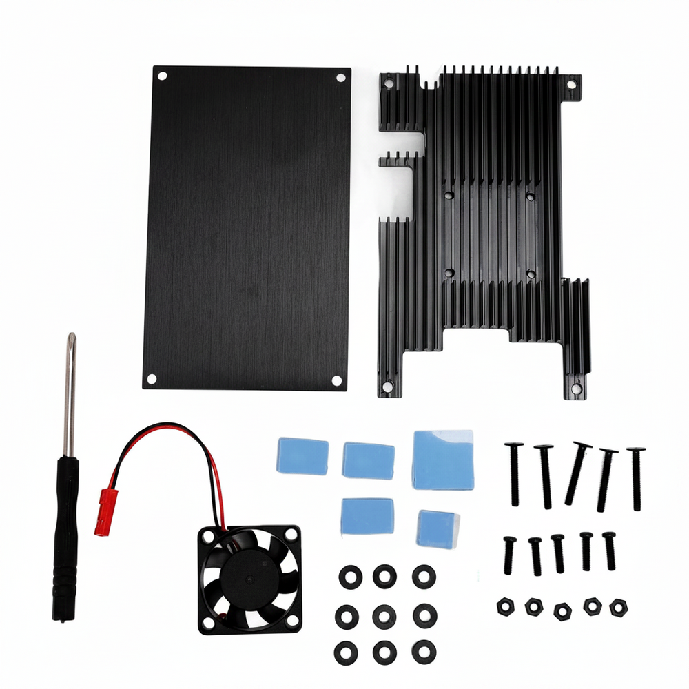 Case Disipador de Aluminio con Ventilador para Orange Pi 5/5B