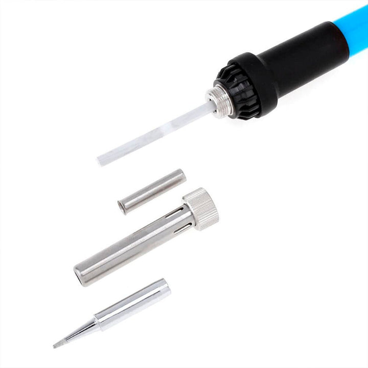 Cautín Bolígrafo 60w 110v Kit Soldadura Eléctrica Ajustable Con 5 Puntas Y Soporte - Tecneu