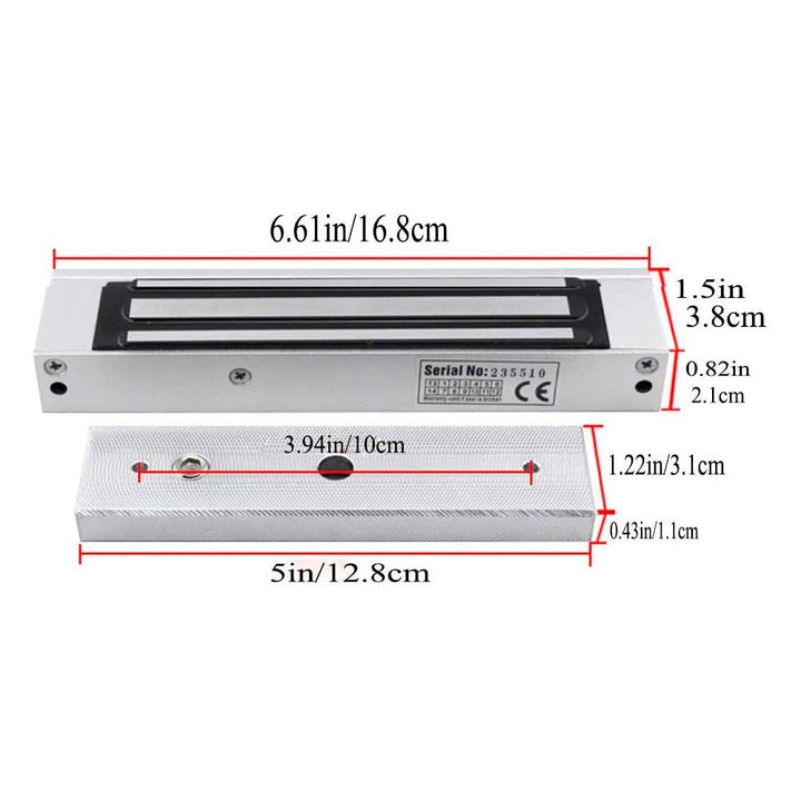 Chapa Cerradura Magnetica 180kg 12/24v Bloqueo De Seguridad - Tecneu
