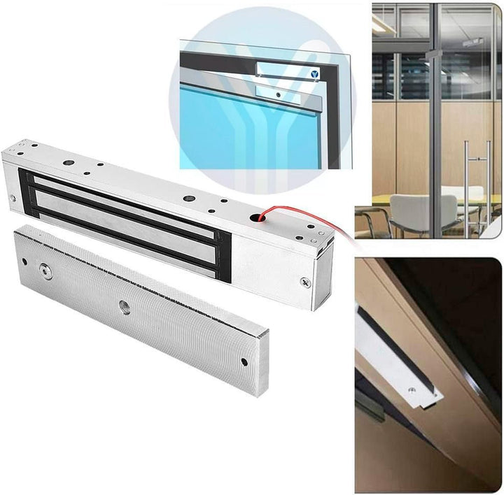 Chapa Cerradura Magnetica 280kg 12/24v Señal Led Seguridad - Tecneu