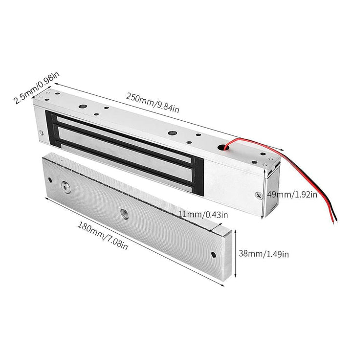 Chapa Cerradura Magnetica 280kg 12/24v Señal Led Seguridad - Tecneu