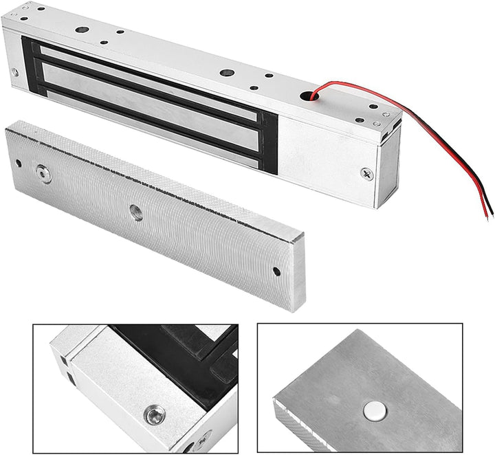 Chapa Cerradura Magnetica 280kg 12/24v Señal Led Seguridad - Tecneu