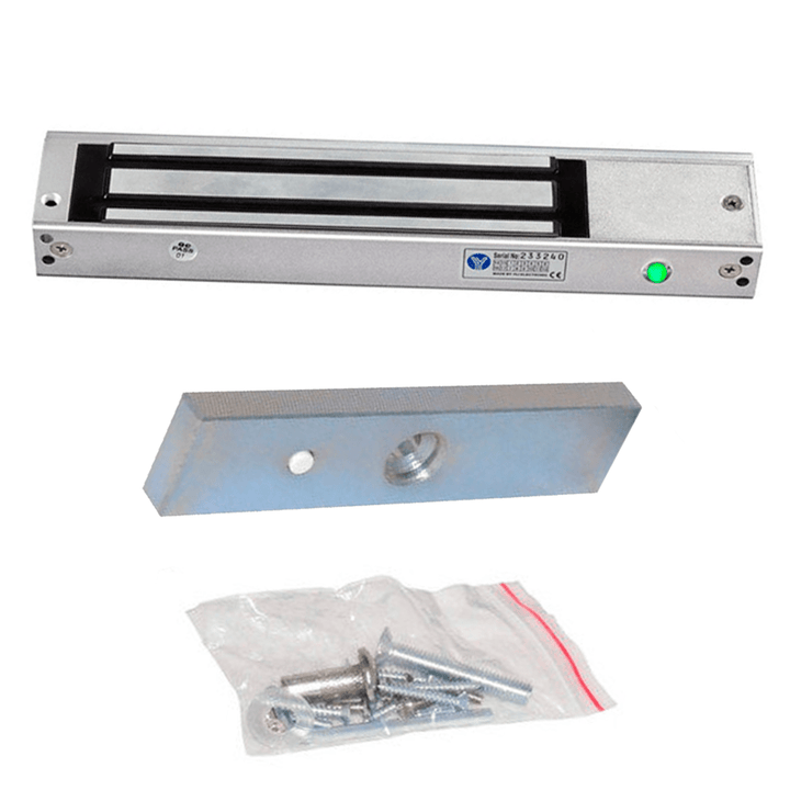 Chapa Cerradura Magnetica 280kg 12/24v Señal Led Seguridad - Tecneu