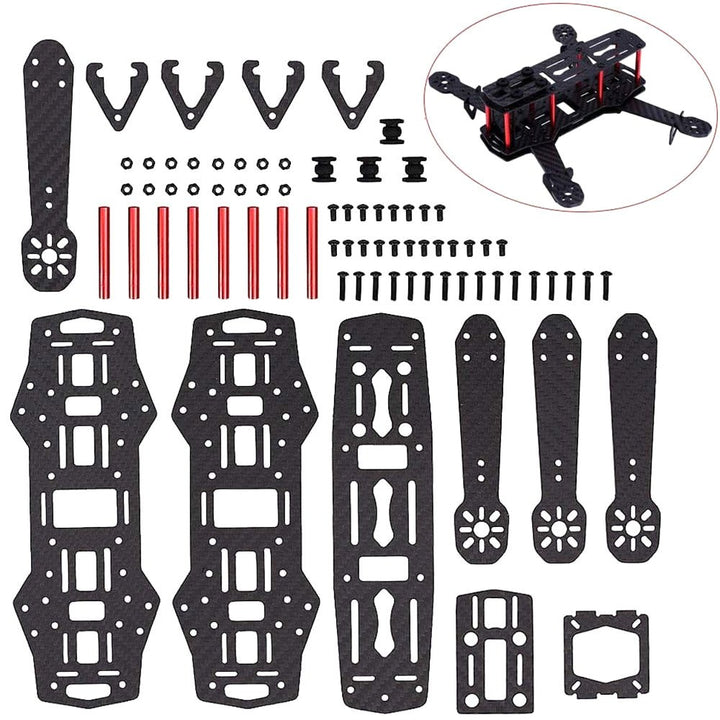 Chasis Fibra De Carbono Kit Drone Carreras Fpv Racing Rc - Tecneu