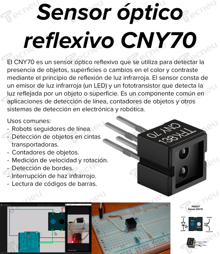 Cny70 Sensor Óptico Reflexivo - Tecneu