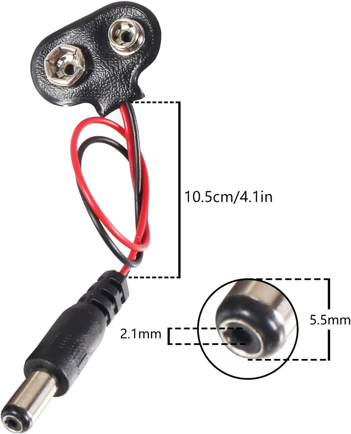 Conector Batería Dc 9v A Plug, Broche Pila - Tecneu