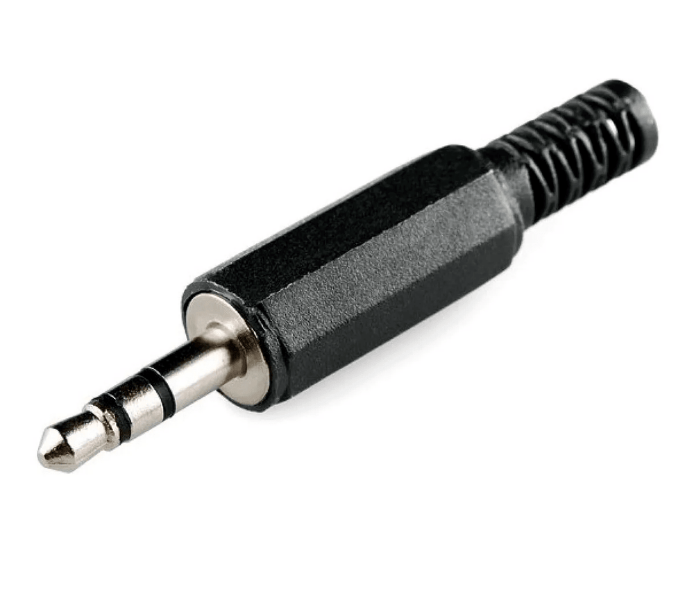 Conector de audio macho plug 3.5mm soldable 3 polos TRS