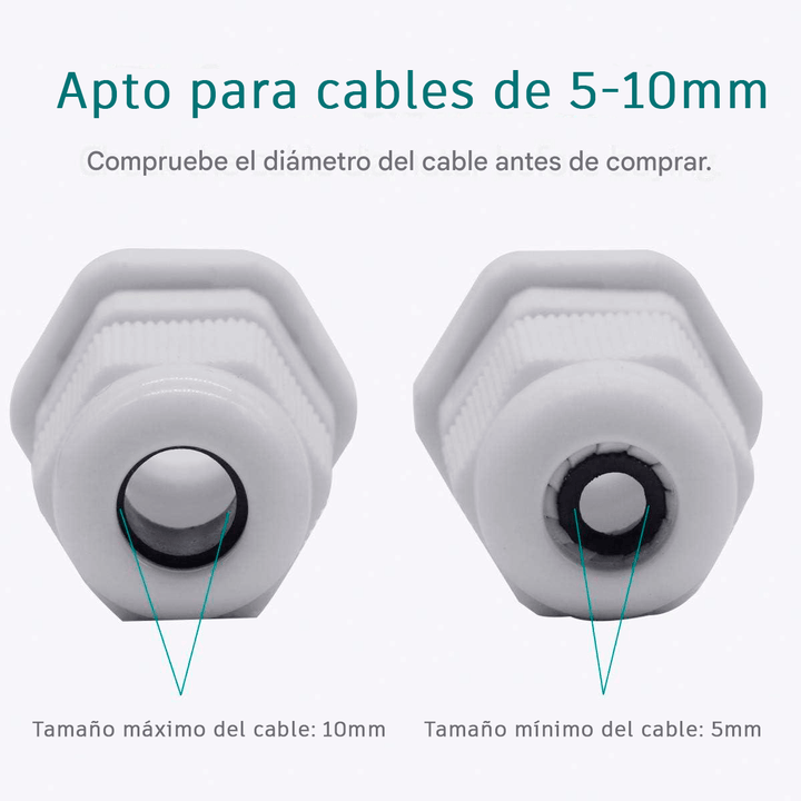 Conector Glándula Pg11 Prensaestopa para Cables 5 - 10mm Ip68 impermeable - Tecneu
