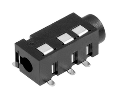 Conector Jack 3.5mm PJ-320D-4A SMD 4 Pines para Audio Estéreo